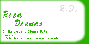 rita dienes business card